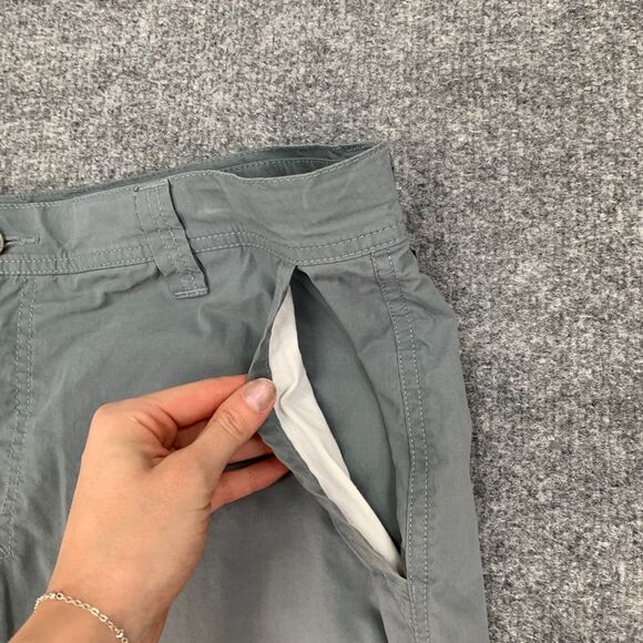 Columbia Short Mens 36 Dove Washed Out Flat Front Lightweight Cotton Khaki Chino - Picture 3 of 11